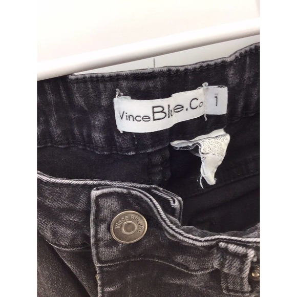 Vince Blue Jean Distressed Women’s Size 1 Black - Picture 7 of 12